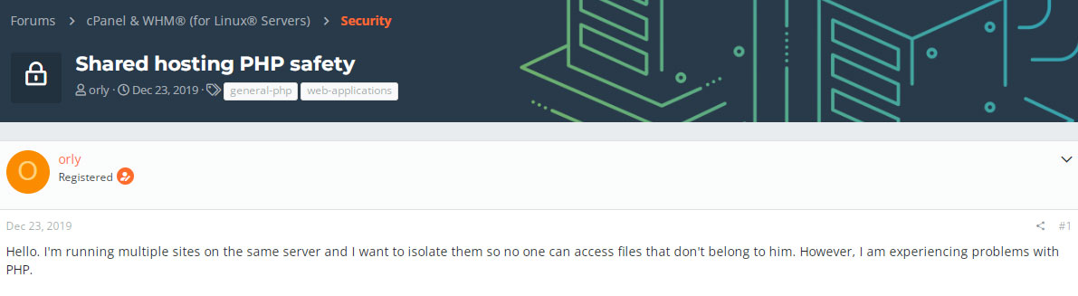 reports of cpanel user isolation issues 