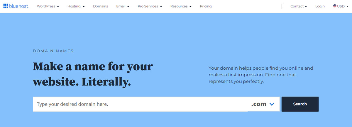 bluehost purchase domain names
