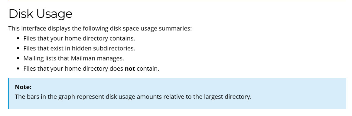disk usage allocation summary 