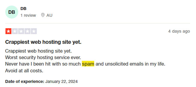 hostgator review email spam