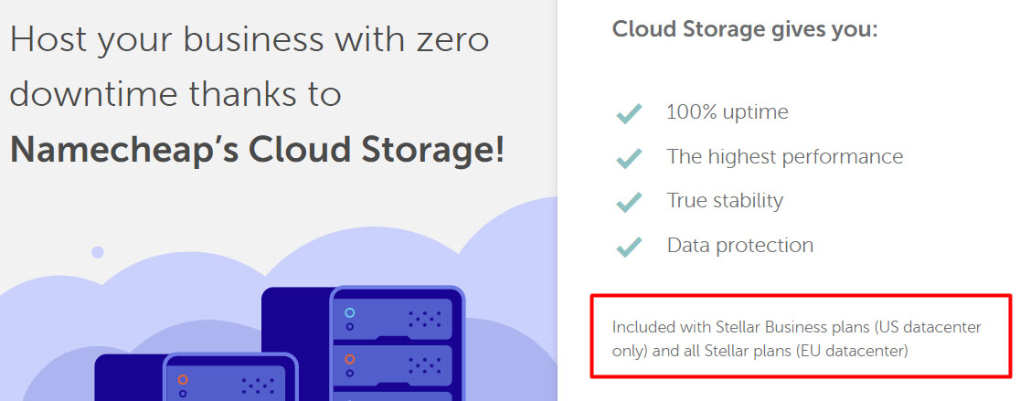 namecheap cloud storage features