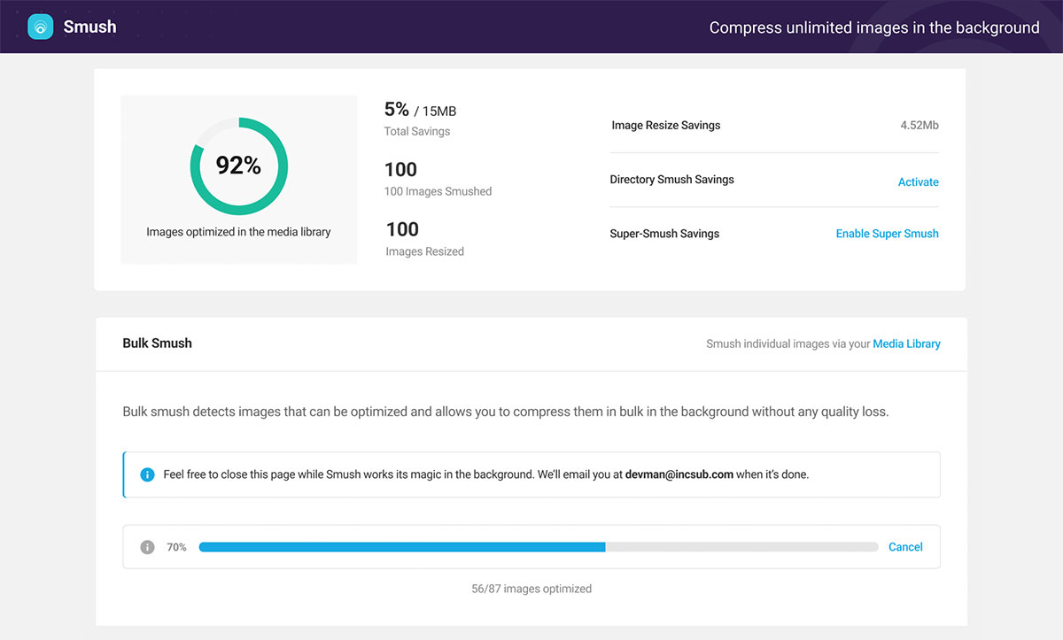 smush wordpress image optimization plugin